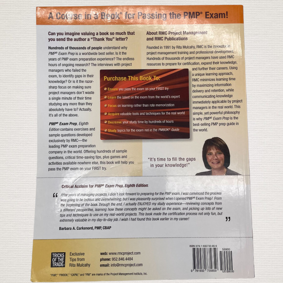 PMP Exam Prep 8th Ed. - Rita's Guide for Passing the PMP Exam - Picture 2 of 2